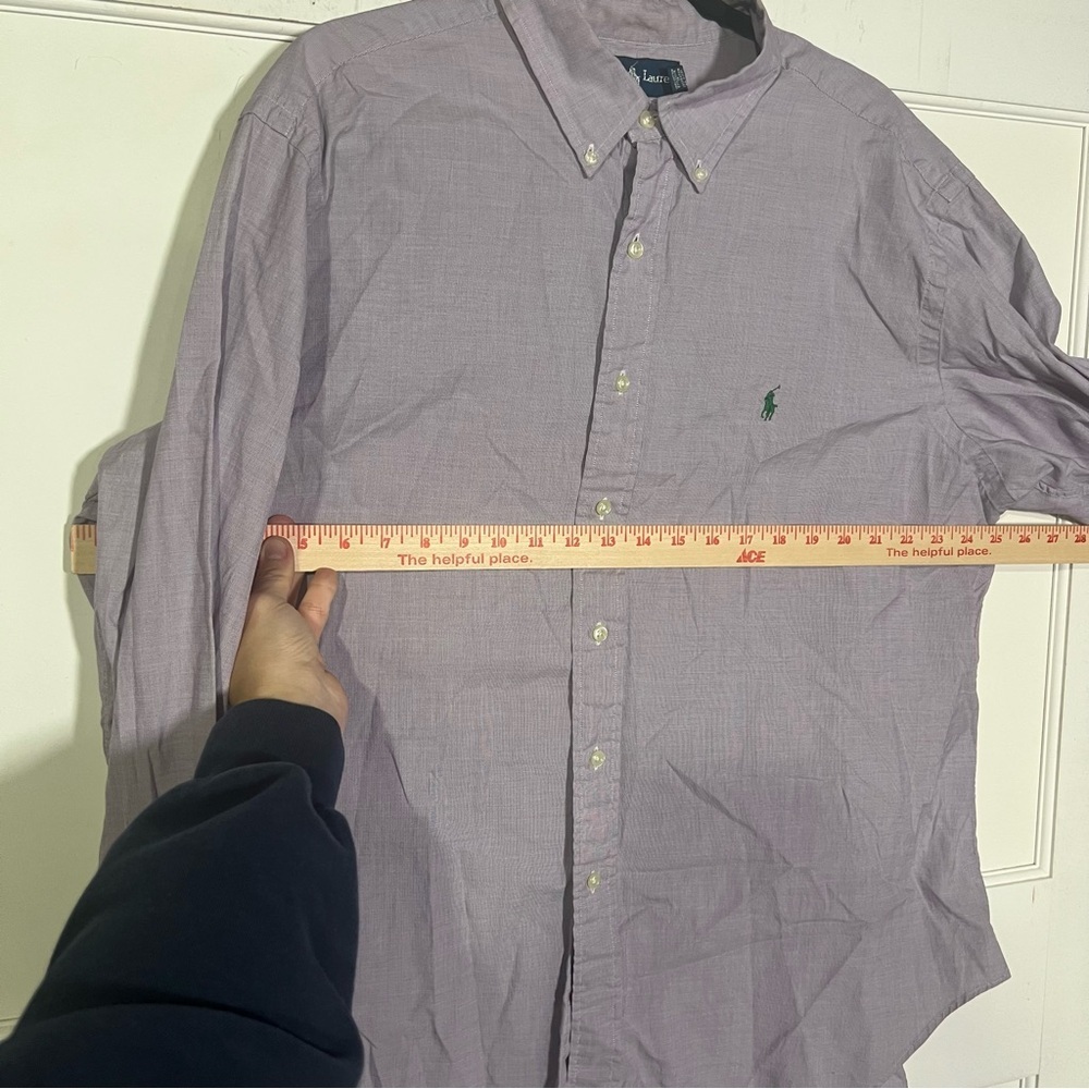 Polo Ralph Lauren Men's Button Down Shirt Purple with Green Pony Size XXL - Picture 7 of 9